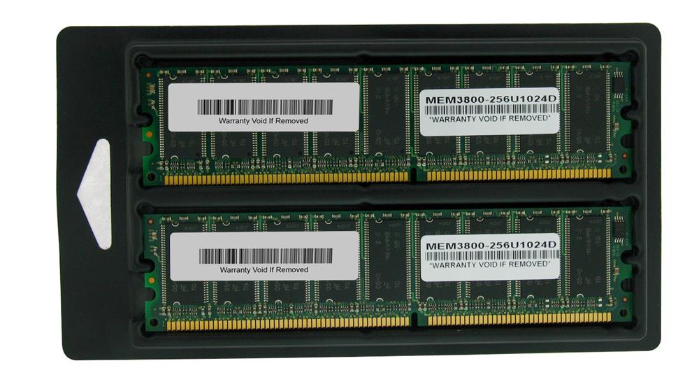 MEM3800-256U1024D Cisco 1GB Kit (2 x 512MB) PC2700 DDR-333MHz ECC Unbuffered CL2.5 184-Pin DIMM Single Rank Memory