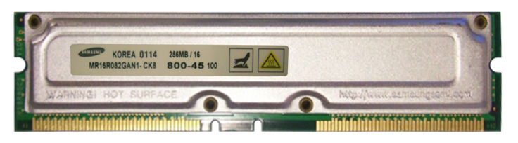 10.71404 Samsung 512MB Kit (2 X 256MB) RDRAM PC800 non-ECC 45ns 800MHz 184-Pin 2.5v 128Meg x 16 For Dell Dimension 8100