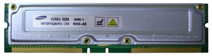 MR16R1628AFO-CK8 Samsung Rambus 256MB PC800 800MHz 45ns non-ECC 184-Pin RDRAM RIMM Memory Module