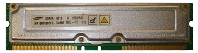 MR16R1628DF0-CM8NF Samsung Rambus 256MB PC800 800MHz 40ns non-ECC 184-Pin RDRAM RIMM Memory Module