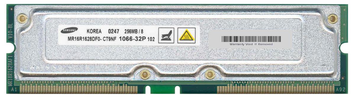 MR16R1628DF0-CT9NF Samsung Rambus 256MB PC1066 non-ECC 32ns 1066MHz 184-Pin RDRAM RIMM Memory Module