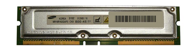 10.88591 Samsung 1GB Kit (2 X 512MB) RDRAM PC800 non-ECC 45ns 800MHz 184-Pin 2.5v 256Meg x 16 For Dell Precision Workstation 340 (400MHz FSB)