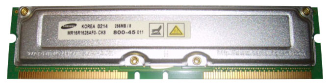 MR18R1628AFO-CM8 Samsung Rambus 256MB PC800 800MHz ECC 40ns 184-Pin RDRAM RIMM Memory Module