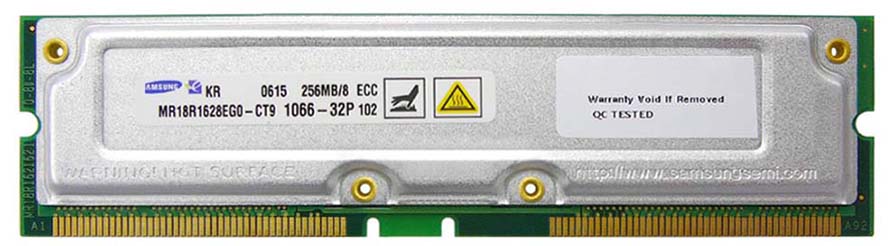 80.13277 Samsung 512MB ECC RDRAM PC1066 Kit For Iwill PR533-N