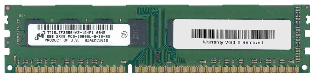 MT16JTF25664AZ-1G4F1 Micron 2GB PC3-10600 DDR3-1333MHz non-ECC Unbuffered CL9 240-Pin DIMM Dual Rank Memory Module
