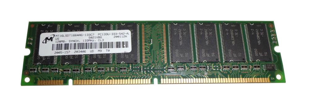 MT16LSDT1664AG-133C7 Micron 128MB PC133 133MHz non-ECC Unbuffered CL3 168-Pin DIMM Memory Module