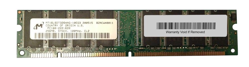 MT16LSDT3264AG-10E Micron 256MB PC100 100MHz non-ECC Unbuffered CL2 168-Pin DIMM Dual Rank Memory Module