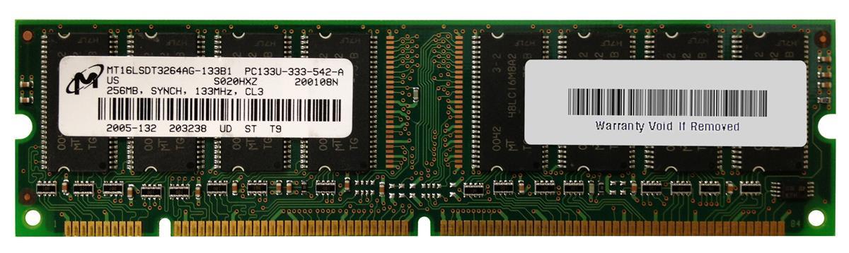 MT16LSDT3264AG-133B1 Micron 256MB PC133 133MHz non-ECC Unbuffered CL3 168-Pin DIMM Dual Rank Memory Module