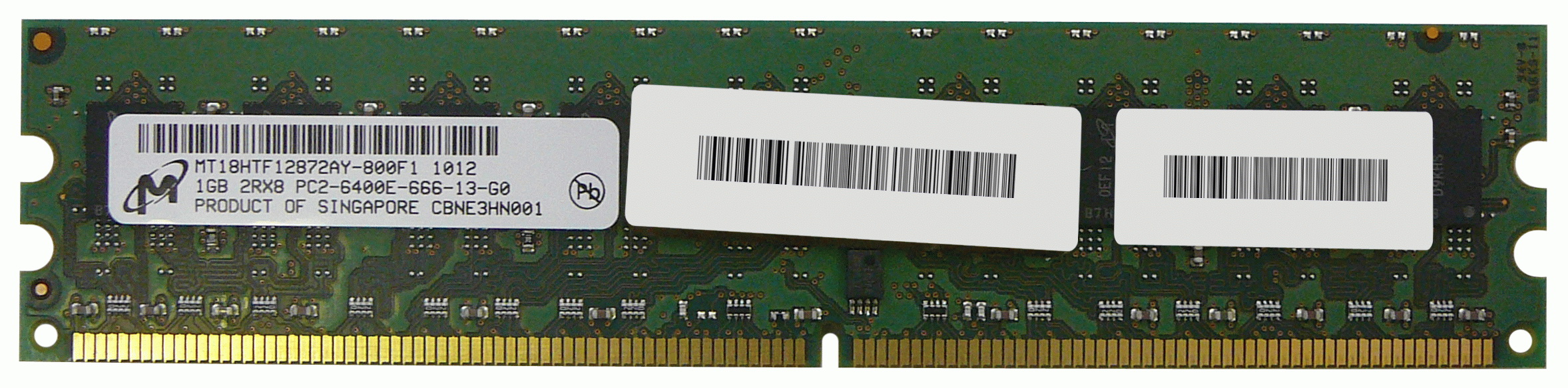3DDLA12935957 3D Memory 2GB Kit (2 X 1GB) PC2-6400 DDR2-800MHz ECC Unbuffered 240-Pin DIMM Memory for PowerEdge 830 Server P/N (compatible with A12935957, KVR800D2E6K2/2G, KTL-TS100K2/2G, KTM2726AK2/2G, SNPKN992CK2/2G)