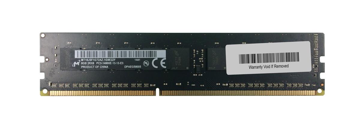 MT18JSF1G72AZ-1G9E2ZF Micron 8GB PC3-14900 DDR3-1866MHz ECC Unbuffered CL13 240-Pin DIMM Dual Rank Memory Module