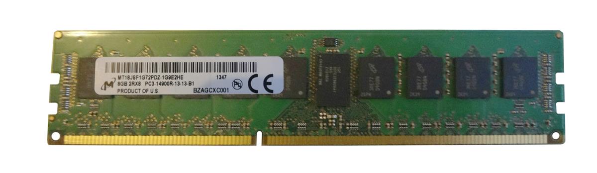 MT18JSF1G72PDZ-1G9 Micron 8GB PC3-14900 DDR3-1866MHz ECC Registered CL13 240-Pin DIMM Dual Rank Memory Module