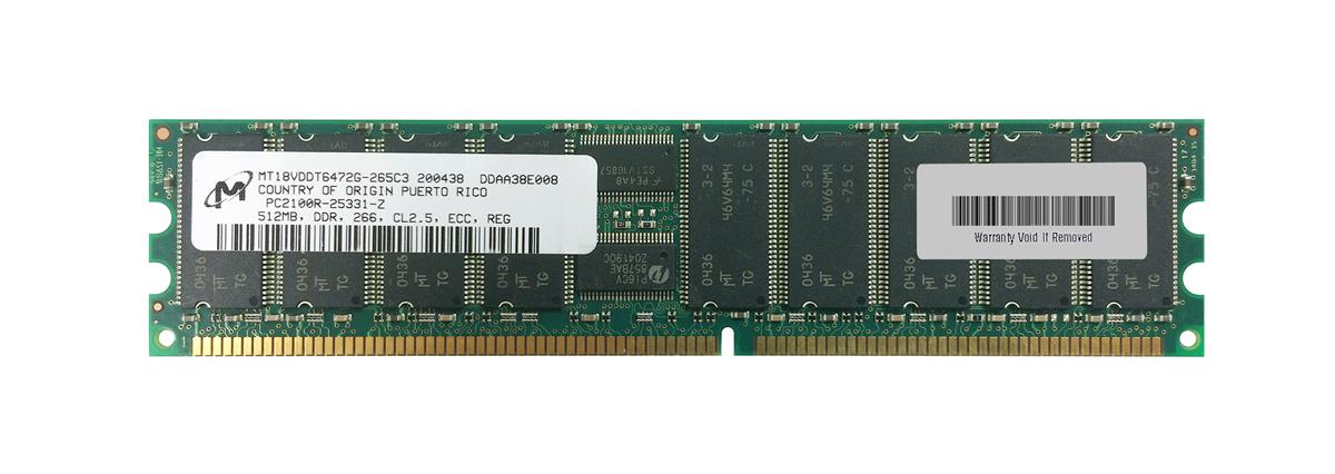 3DHPA6968A 3D Memory 2GB Kit (4 x 512MB) PC2100 DDR-266MHz Registered ECC CL2.5 184-Pin DIMM 2.5V Memory for Integrity RX4640 Server P/N (compatible with A6968A)