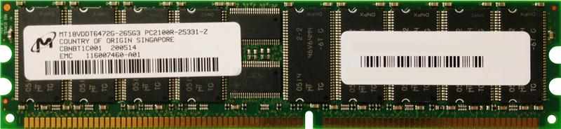 3D-19D272R0-512M 512MB Module DDR PC2100 CL=2.5 Registered ECC DDR266 2.5V 64Meg x 72 for Intel SE7320SP2 Server n/a
