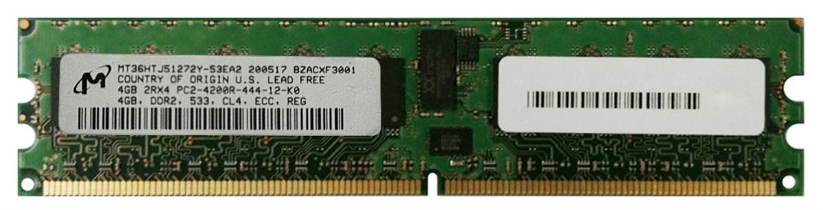MT36HTJ51272Y-53E Micron 4GB PC2-4200 DDR2-533MHz ECC Registered CL4 240-Pin DIMM Dual Rank Memory Module