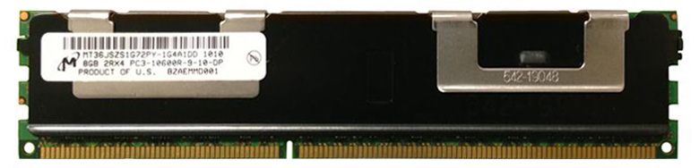 MT36JSZS1G72PY-1G4 Micron 8GB PC3-10600 DDR3-1333MHz ECC Registered CL9 240-Pin DIMM Dual Rank Memory Module