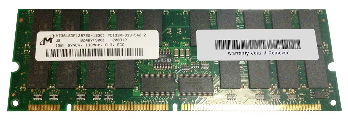 MT36LSDF12872G-133C1 Micron 1GB PC133 133MHz ECC Registered CL3 168-Pin DIMM Memory Module