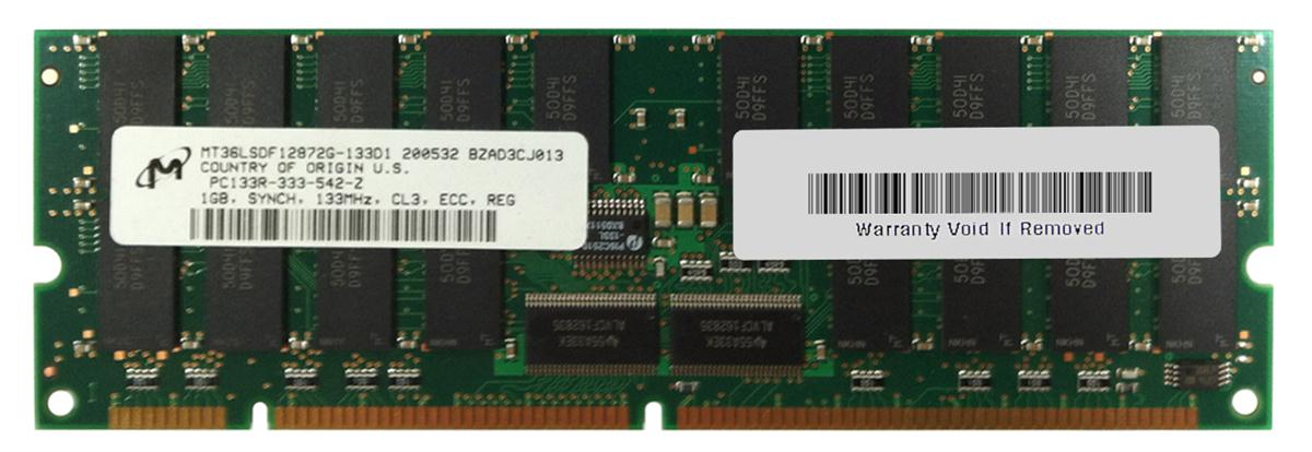 MT36LSDF12872G-133D1 Micron 1GB PC133 133MHz ECC Registered 168-Pin SDRAM DIMM Memory Module