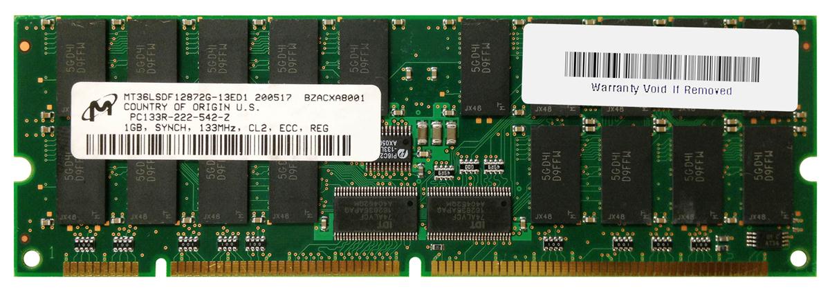 MT36LSDF12872G-13ED1 Micron 1GB PC133 133MHz ECC Registered CL2 168-Pin DIMM Memory Module