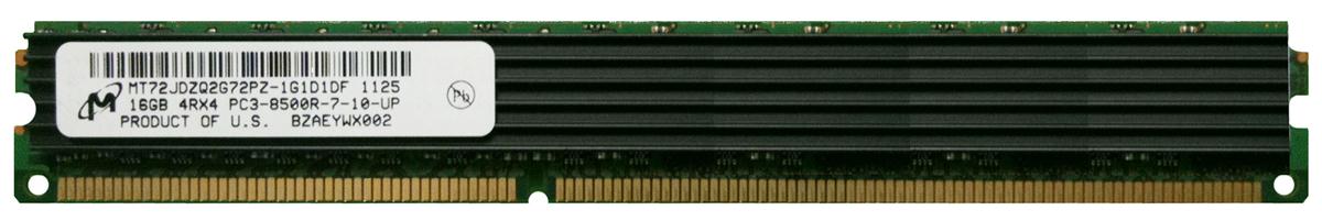 MT72JDZQ2G72PZ-1G1D1DF Micron 16GB PC3-8500 DDR3-1066MHz ECC Registered CL7 240-Pin DIMM Quad Rank Memory Module