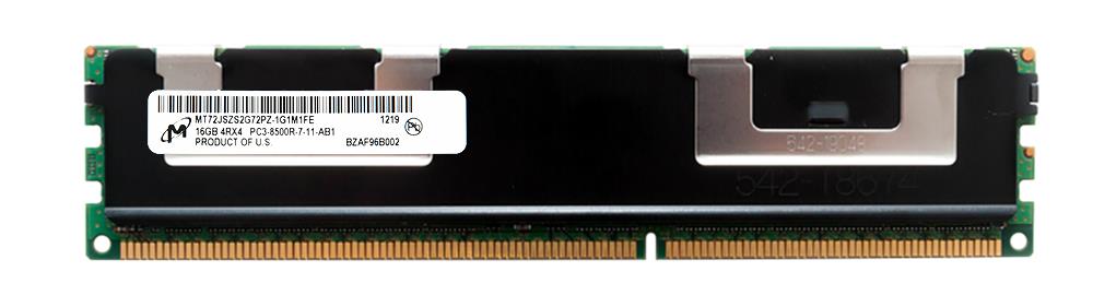 MT72JSZS2G72PZ-1G1M1FE Micron 16GB PC3-8500 DDR3-1066MHz ECC Registered CL7 240-Pin DIMM Quad Rank Memory Module