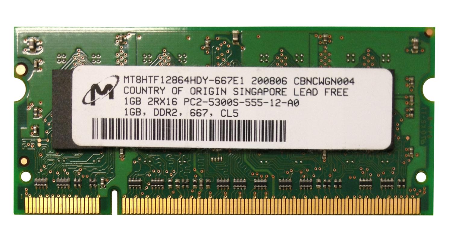 MT8HTF12864HDY-667E1 Micron 1GB SoDimm PC5300 Memory