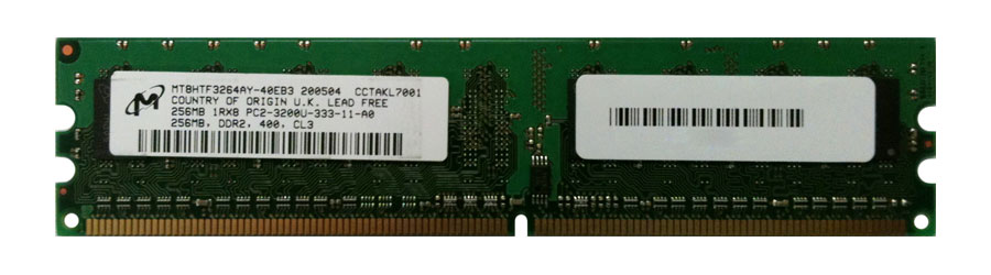 PE198008 Edge Memory 256MB PC2-3200 DDR2-400MHz non-ECC Unbuffered CL3 240-Pin DIMM Memory Module for Select Dell and IBM Models