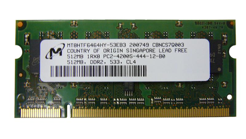 3D-12D240N64S069-512M 512MB Module DDR2 SoDimm 200-Pin PC2-4200 CL=4 non-ECC Unbuffered DDR2-533 1.8V 64Meg x 64 for Asus A8SN-CF Motherboard n/a