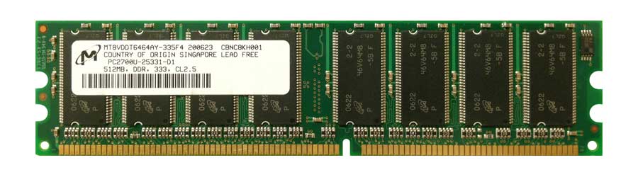35144681-OPAA Memory Upgrades 512MB PC2700 DDR-333MHz Non-ECC CL2.5 1.25 184-Pin DIMM Qimonda Memory Module (RoHS Compliant)