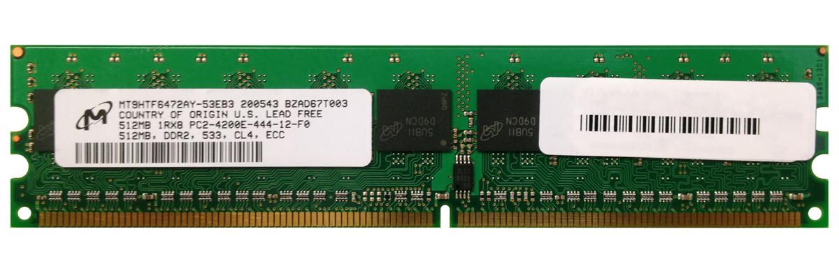 3D-11D253N72123-1G 1GB Kit DDR2 PC2-4200 CL=4 Unbuffered ECC DDR2-533 1.8V 64Meg x 72 for Intel SE7221BK1-E Server n/a