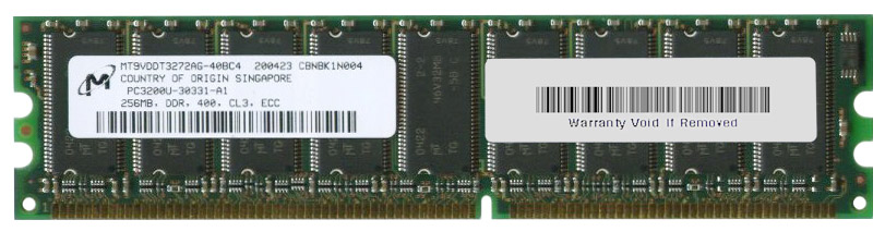 3DDL311-2978 3D Memory 512MB Kit (2 X 256MB) PC3200 DDR-400MHz ECC Unbuffered CL3 184-Pin DIMM Memory for PowerEdge P/N (compatible with 311-2978)
