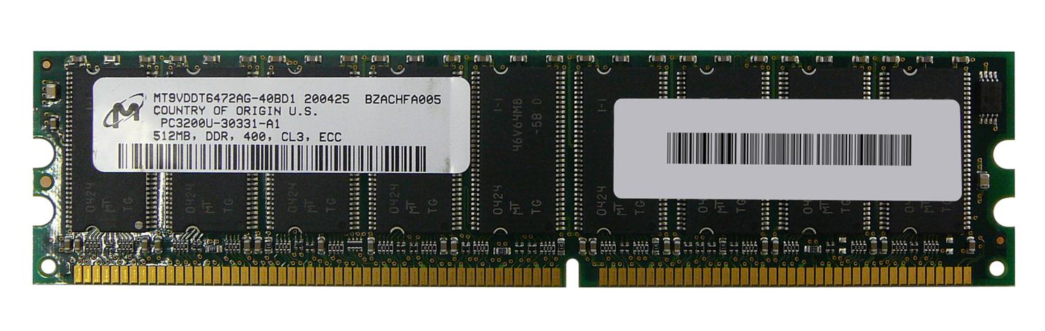 M4L-PC1400ED1S8512M M4L Certified 512MB 400MHz DDR PC3200 ECC CL3 184-Pin Single Rank x8 DIMM