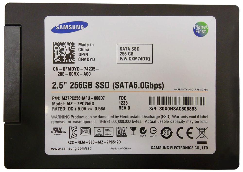 Overholdelse af Behov for Reorganisere MZ-7PC256D Samsung 256GB SATA 6.0 Gbps SSD