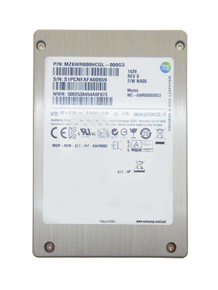 MZ6WR800HCGL-000G3 Samsung SM1623 800GB SAS 6.0 Gbps SSD