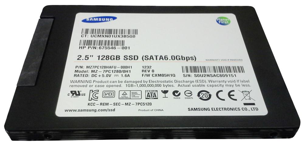 MZ7PC128HAFU-000H1 Samsung PM830 Series 128GB MLC SATA 6Gbps (AES-256) 2.5-inch Internal Solid State Drive (SSD)