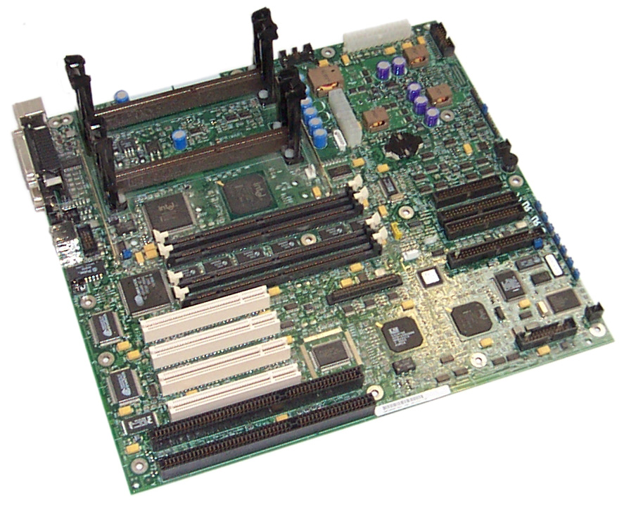 N440BX Intel Socket Slot 1 Intel 440BX Chipset Intel Pentium III/ Pentium II Processors Support SDRAM 4x DIMM 2x ATA-33 ATX Server Motherboard (Refurbished)