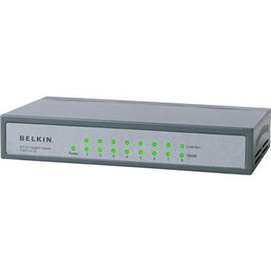 NET-F5D5141-8 Belkin 8-Ports 10/100/1000 Gigabit Switch (Refurbished)