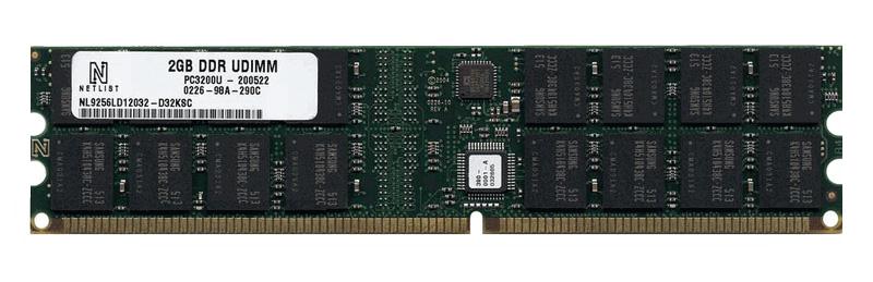 3D-PC1400ED1D43D-2G 2GB 400MHz DDR PC3200 ECC CL3 184-Pin Dual Rank x4 DIMM (P/N)