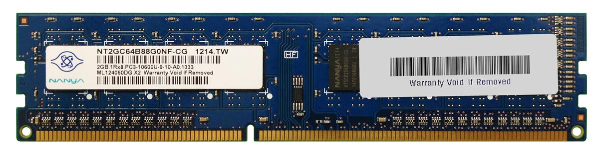 NT2GC64B88G0NF-CG Nanya 2GB DDR3 PC10600 Memory