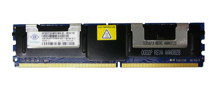 NT2GT72U8PD1BN-3C Nanya 2GB PC2-5300 DDR2-667MHz ECC Fully Buffered CL5 240-Pin DIMM Dual Rank Memory Module