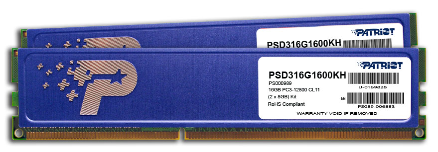 Patriot MEMORY PSD316G1600KH / 16GB PC3 - 12800 / PC用メモリ / 8GB