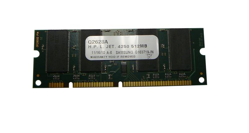 Q2628A HP 512MB PC2100 DDR-266MHz non-ECC Unbuffered CL2 100-Pin SoDimm Memory Module for Color LaserJet 4200 Series Printers