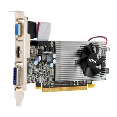 R5570-MD1G-A1 MSI R5570-MD1G ATI Radeon HD 5570 1GB GDDR3 128-Bit HDMI / D-Sub / DVI PCI-Express 2.1 x16 Video Graphics Card
