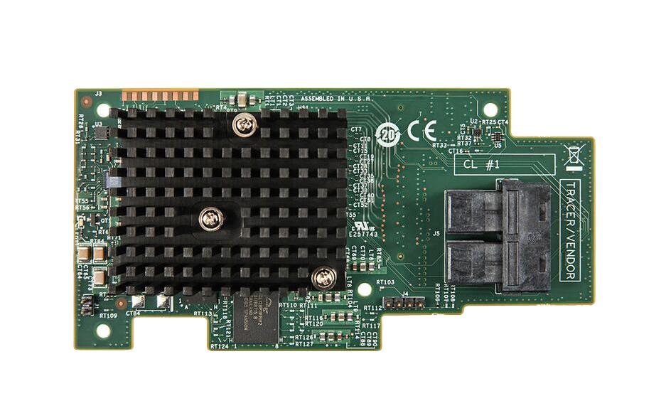 RMS3HC080 Intel 8-Port SAS 12Gbps / SATA 6Gbps PCI Express 3.0 x8 Storage Connector RAID 0/1/5/10/50/JBOD Controller Card Module