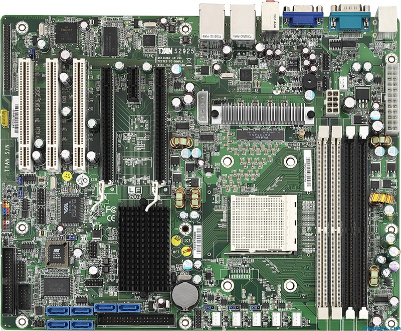 S2925A2NRF-E Tyan Socket AM2 Nvidia nForce Professional 3400 Chipset AMD Opteron 1300 Series Processors Support DDR2 4x DIMM 6x SATA 3.0Gb/s ATX Server Motherboard (Refurbished)