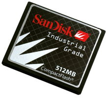 SDCFB-512-201-80 SanDisk 512MB Industrial CompactFlash (CF) Memory Card
