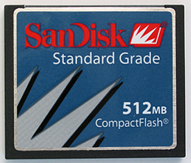 SDCFBI-512-201-00 SanDisk 512MB Standard CompactFlash Memory Card