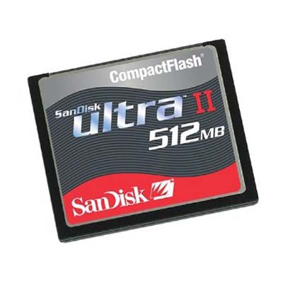 SDCFH-512 SanDisk 512MB Ultra II CompactFlash (CF) Memory Card