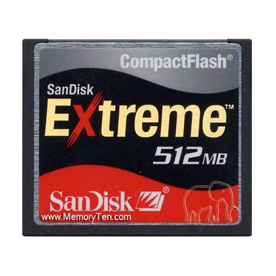 SDCFX-512 SanDisk 512MB Extreme III CompactFlash (CF) Memory Card