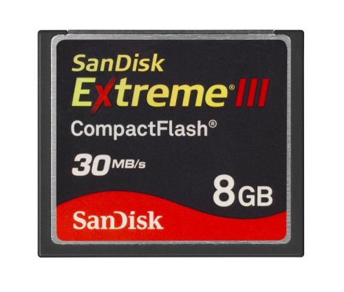 SDCFX3-008G-E31 Sandisk 8GB Extreme III CompactFlash Memory Card