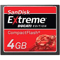 SDCFX4-004G-AD1 SanDisk 4GB Extreme Ducati Edition CompactFlash (CF) Memory Card